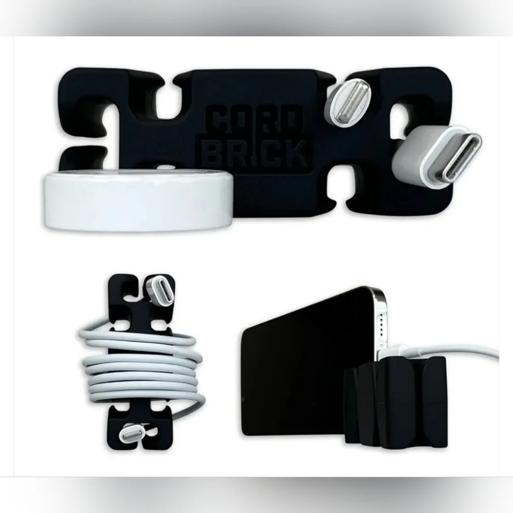 (2) CordBricks Weighted Cord Holder Cell Phone Ear Bud Organizer Travel NEW